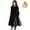 Black, variant on LYMAYTER Kids Girls Corduroy Dresses Youth Long Sleeve Fleece Princess Dress Toddler Solid Color Casual Sundress for 5-14 Years