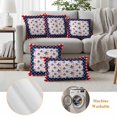 thumbnail image 6 of Independence Day Pillow Covers 2 Pack U.S. Flag Themed Cartoon Five-Pointed Star Pillowcase Waterproof Outdoor Throw Pillow Cover for Patio Garden Square Cushion 20”x20”, 6 of 9