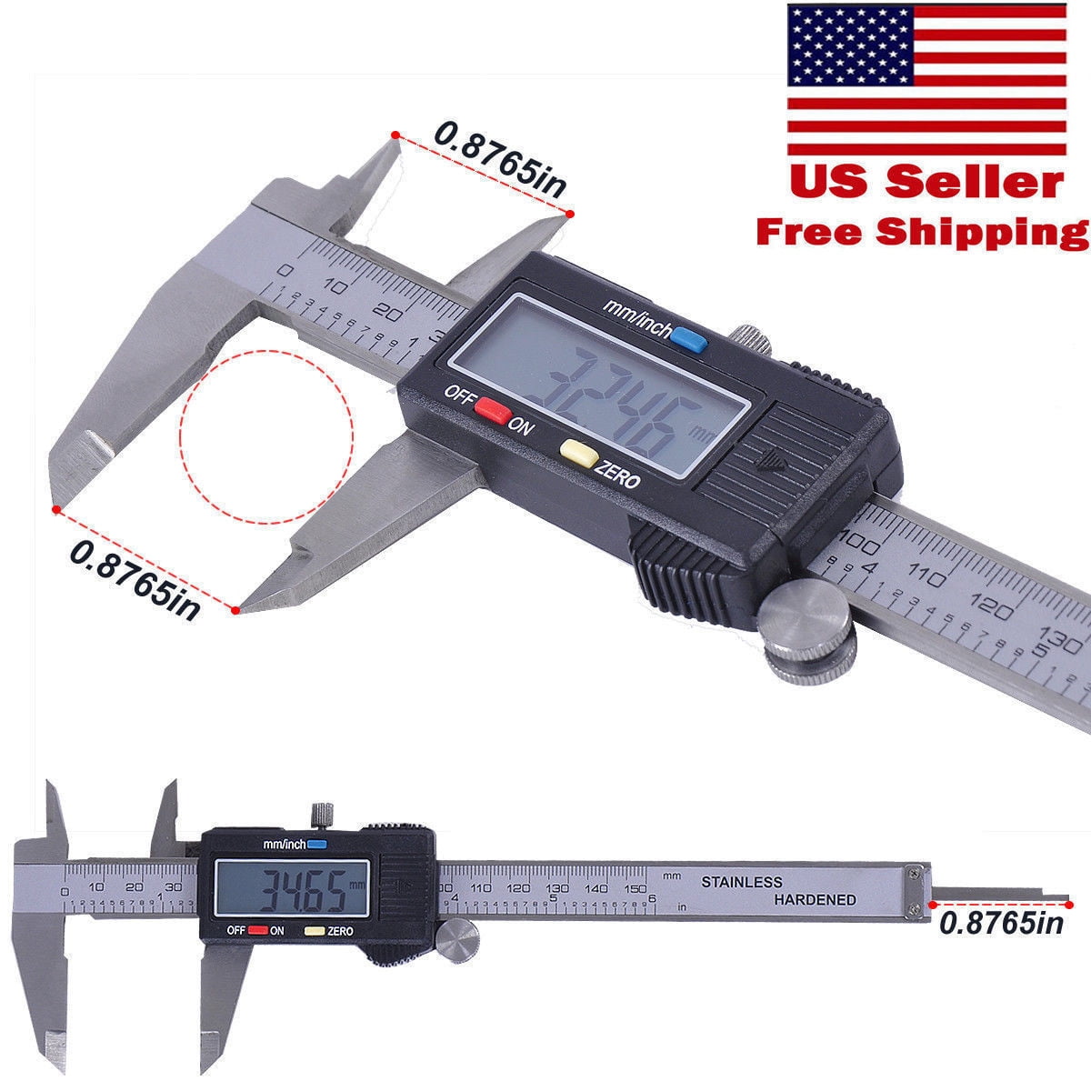 NEW Stainless Steel Digital Caliper 6 inch Electronic Vernier 150mm Free Ship