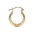 thumbnail image 2 of Arracada Diamantada Bangle De Oro 10k Estilo Panal, 15mm, 2 of 10