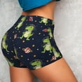 thumbnail image 6 of Seamless Workout Shorts Women - Dinosaur Astronaut Biker Gym Running Yoga Spandex Shorts for Women, 6 of 7