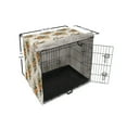 thumbnail image 6 of Hawaii Dog Crate Cover, Vintage Tropic Flower Leaves California Poppy, Easy to Use Pet Kennel Cover Small Dogs Puppies Kittens, 7 Sizes, Burnt Orange Champagne, by Ambesonne, 6 of 6