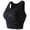 Black, variant on FYEGRE Seamless Sports Bra Wirefree Yoga Bra with Removable Pads for Women Orange L