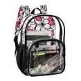thumbnail image 5 of ALAZA Clear Backpack Elegant Flowers-r3 PVC Transparent BookBag, 5 of 7