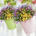 thumbnail image 2 of 8 Bundles Outdoor Artificial Flowers, Faux Outdoor Plants UV Resistant Flowers, Fake Outdoor Flowers for Garden Balcony Patio Porch Window Box Home Farmhouse Outside Indoor Decor (Mix Colors), 2 of 5