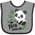 thumbnail image 3 of Inktastic My Yaya Loves Me Cute Panda Boys or Girls Baby Bib, 3 of 4