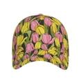 thumbnail image 2 of Daiia Tulips Flowers print Baseball Cap Men Women Golf Dad Hat Adjustable Original Classic Low Profile Hat Unconstructed Plain Cap, 2 of 9