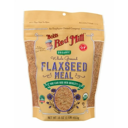 Pack of 2 - Bob's Red Mill Organic Whole Ground Flaxseed Meal, 1 lb