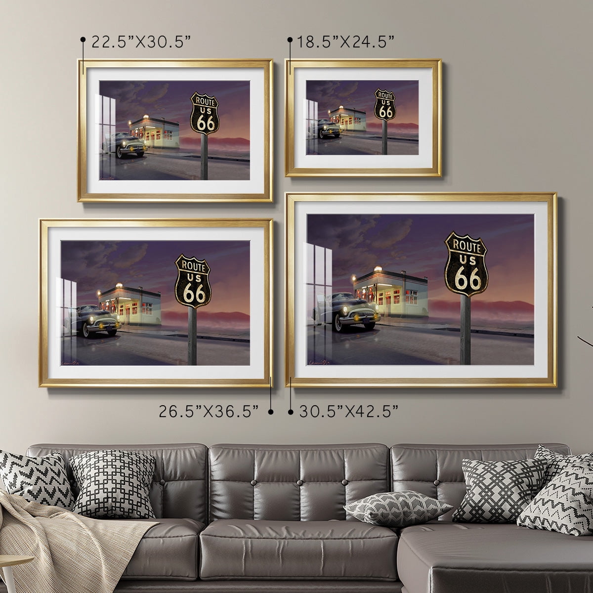 Route 66 Premium Framed Print - Ready to Hang