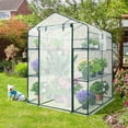 thumbnail image 3 of Quictent 56"x56"x77" Outdoor Portable Walk-in Greenhouse 3 Tiers 6 Shelves Garden Planter W/ Clear Cover, 3 of 10