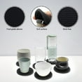 thumbnail image 2 of Pack de 4 Verres Sous-Verres Ronds Anti-Dérapants Côtelés Anti-Dérapants Résistant à la Chaleur Set de Table de Cuisine Mat Drainant Porte-Bouteilles Pad Tableware Home Bar Vert, 2 of 6