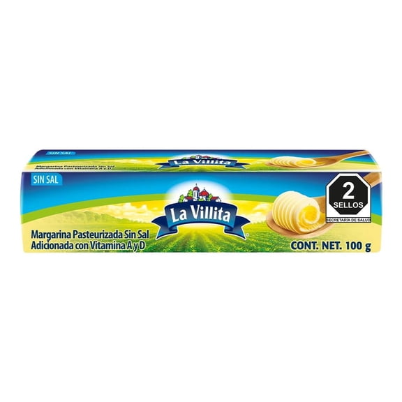 Margarina La Villita 35 pasteurizada sin sal 100 g