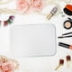 thumbnail image 4 of EeaseMX Espejo de maquillaje portátil, compacto y plegable de escritorio para mujer, de diseño sencillo (verde claro)., 4 of 7