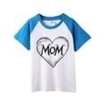 thumbnail image 5 of Atogsazn Toddler Girl Mother's Day Tshirt Kids Casual Colorblock Short Sleeve T-shirt Clothing Basic Top for Boy 03-Blue 9-10 Years, 5 of 5