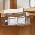 thumbnail image 5 of Under Shelf Drawer Organizer, No Drill Adhesive Pull Out Storage Bin for Kitchen Cabinet, Bathroom Vanity, and Desk Organization Space Saving, 9X10X20Cm White, 5 of 6