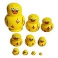 thumbnail image 2 of Meitianfacai 10 Pcs Poupées Russes Gigognes en Bois Jaunes, Jaune, 2 of 8