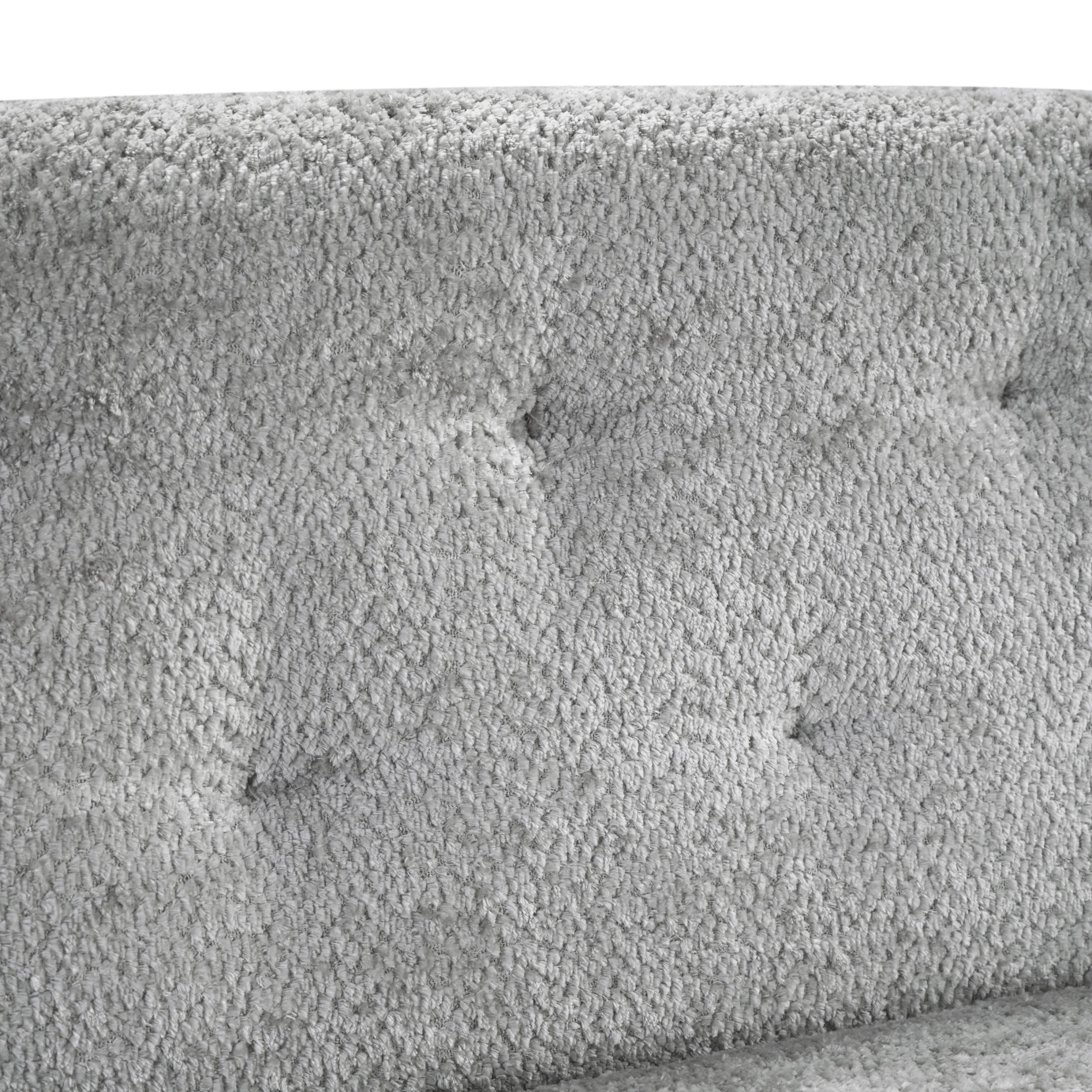 Christopher Knight Home Modern Tufted 3-Seater Sofa, Plush Upholstered Couch with Wood Legs, Light Gray