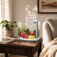 thumbnail image 6 of Apple Shaped Fish Tank Hideout with 3D Printed Design and Multiple Openings, Single Piece, Yellow with Green Leaf, for Betta Fish and Small Fish, Aquarium Decoration, 6 of 8