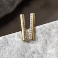 thumbnail image 5 of Women's Welry 1/10 cttw Diamond Split Bar Stud Earrings in 10kt Yellow Gold, 5 of 5