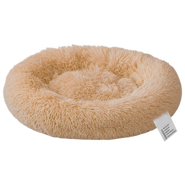 Pet Soft Plush Round Bed Dogs Cats Warm Comfortable Washable Cushion Bed