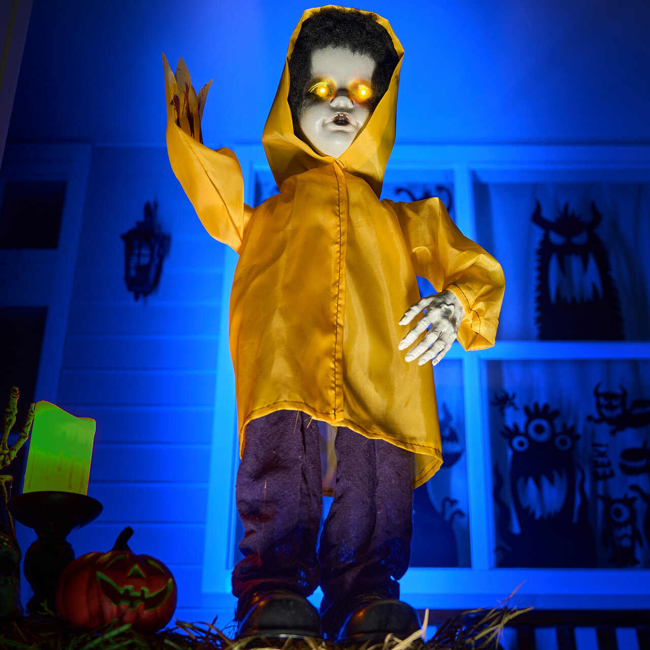 Joyfy 2.7 Ft Standing Ghost Halloween Animatronic Decor photo 4