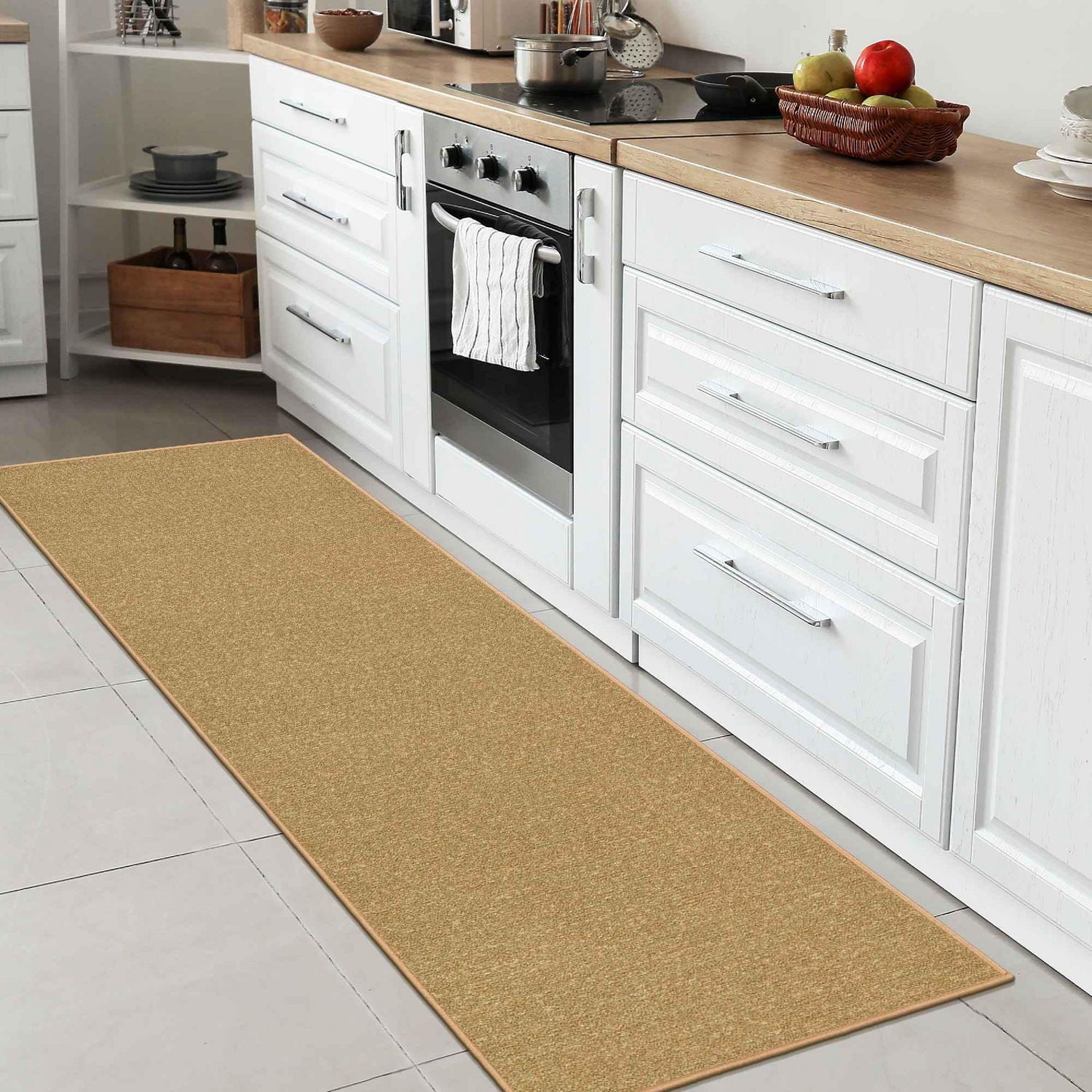 Ottomanson Ottohome Collection Non-Slip Rubberback Modern Solid Design Indoor Rug