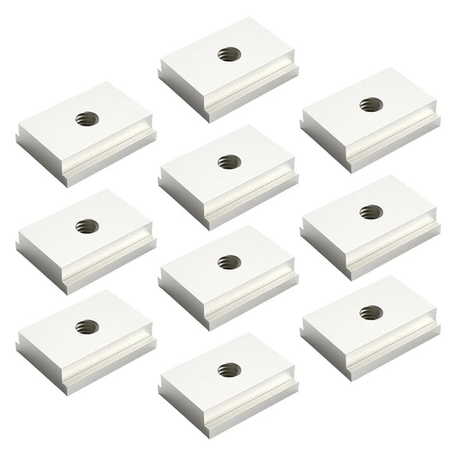 Kenally 10pcs Deslizador en forma de T Tuerca tipo T multifuncional Placa de presión para carpintería en forma de T resistente a la corrosión con alta Herramientas y ferretería M6 T Kenally TO005321-01