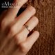 thumbnail image 2 of E-manco-anillo de compromiso de acero inoxidable para mujer, sortija fina ajustable con letras personalizadas, estilo minimalista, 2 of 4