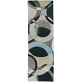 thumbnail image 5 of Hauteloom Wyocena Wool Living Room, Bedroom Area Rug - Modern - Black, Blue - 6' x 9'-Kidney, 5 of 9