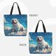 thumbnail image 2 of Balery Starry Sky Cloud Bulldog Bolsa de Mano para Mujeres con Cremallera, Bolsa de Gimnasio con Compartimentos, Bolsa para Laptop, Bolsa para Trabajo, 2 of 7