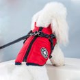 thumbnail image 1 of Chaqueta De Perro Chaleco cálido para perros de dos patas suave con cremallera para suministros de invierno para mascotas (rojo M), 1 of 8