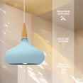 thumbnail image 3 of Lampara De Techo Colgante Macaron Retro Con Madera 20 Cm de Diámetro ilios innova  Azul, 3 of 9