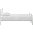 thumbnail image 4 of Modern Contemporary Urban Design Bedroom Twin Size Platform Bed Frame, White, Metal Steel, 4 of 5