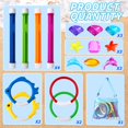 thumbnail image 2 of Juguetes de natación para buceo en piscina YUJUN, 18 piezas para niños con bolsa de almacenamiento, 2 of 7