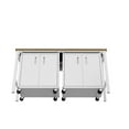 thumbnail image 5 of 3-Piece Fortress Mobile Space-Saving Steel Garage Cabinet and Worktable 1.0 in White, 5 of 7