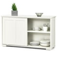 thumbnail image 1 of Giantex Kitchen Cabinet, Storage Sideboard, Stackable Buffet Cabinet w/Antique Look, 2 Sliding Door, Bar Cabinet for Kitchen, Dining Room, Antique White, 1 of 8