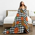 thumbnail image 5 of Thanksgiving Fall Pumpkin Throw Blanket, Cute Autumn Leaf Blanket for Adults, Soft Comfortable Pumpkins Fleece Carpet Blanket for Sofa Bed Couch, 5 of 6