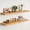 Clear Natural, variant on Floating Shelves Set of 2, Solid Elm Wood Wall Shelves 24 Inch - Invisible Bracket Mount for Living Room, Bedroom, Kitchen, Bathroom - Brown