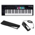 thumbnail image 1 of Novation Launchkey MK2 49-Key Controller with Piano-Style Sustain Pedal & Small, Keyboard Dust Cover Bundle, 1 of 8