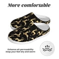 thumbnail image 6 of KLL Elegant Gold Moose Pattern Adult Unisex Cozy Slippers,Fuzzy Slip-on Slippers TPR Sole Slippers Comfort Plush Home Footwear for Indoor & Outdoor-46/47, 6 of 7