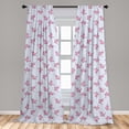 thumbnail image 5 of Ambesonne Cat Lover Curtains, Romantic Pink Kittens, Pair of 28"x95", Pale Grey Pink, 5 of 5