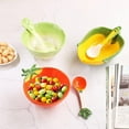 thumbnail image 4 of Creative Ceramic Fruit Shaped Bowl with Spoon Vegetable Salad Bowl Dessert Bowl Serving Plate, 4 of 5