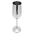 thumbnail image 2 of Copas de vino de acero inoxidable 304, copas de champán, copas para beber de 220 ml para bar, fiesta, banquete, color plateado, 2 of 12