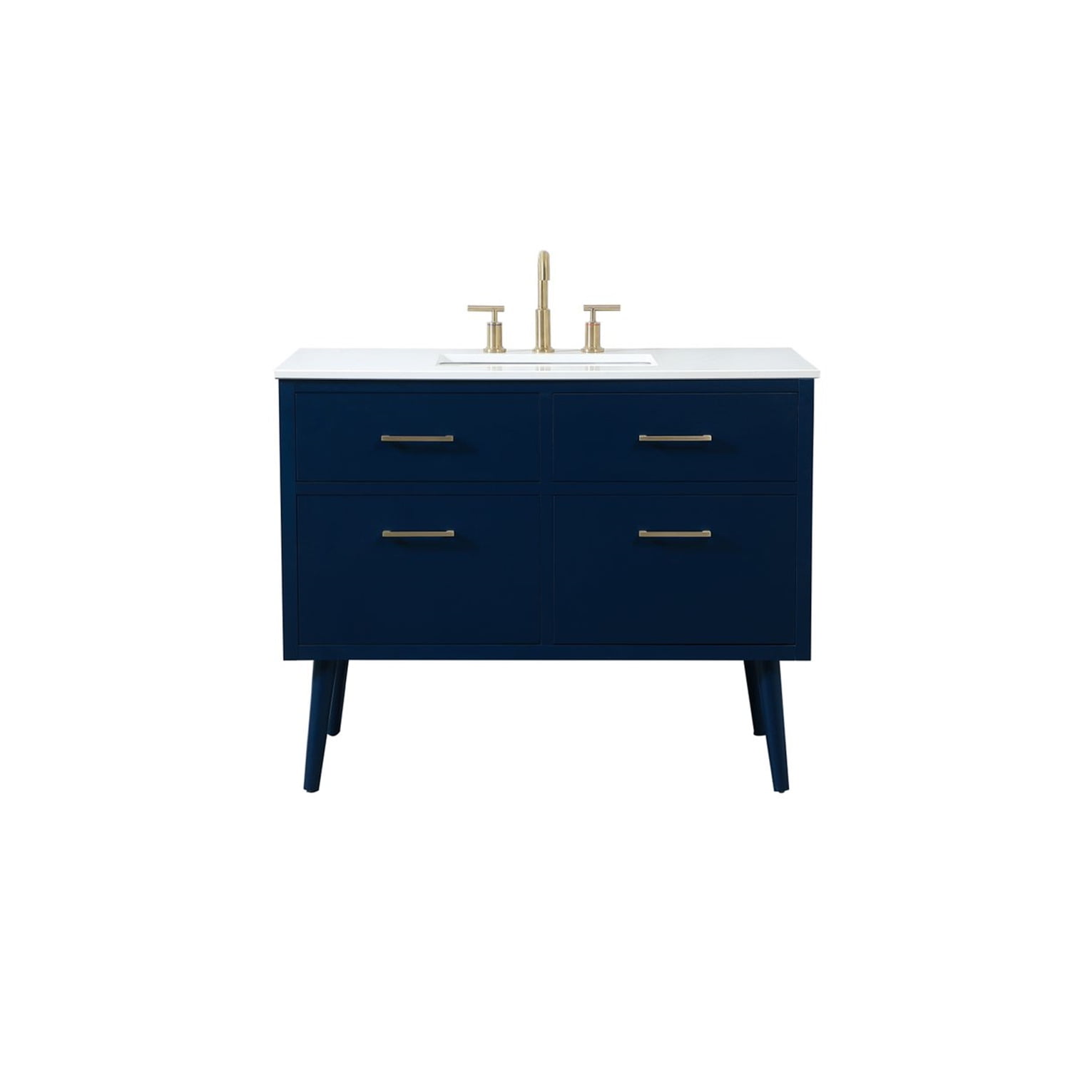 Elegant Decor 42 inch bathroom vanity in Blue
