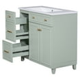 thumbnail image 2 of Yesurprise 36" Bathroom Vanity Set with Drop in Sink, Bathroom Storage Cabinet Wirh 2 Soft-closing Door, 2 Different Depths Drawers, Adjustable Storage Shelf (Without Faucet), 2 of 8