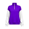 thumbnail image 6 of Womens Half Zip Up Hoodie, Color Blocking Fleece Oversized Cute Sweatshirt, Half-zip Zipper Hoodies for Women,Stand Collar Sweatshirts,Comfy Pullover with Pocket,Fall Clothes,Winter Outfits, 6 of 6