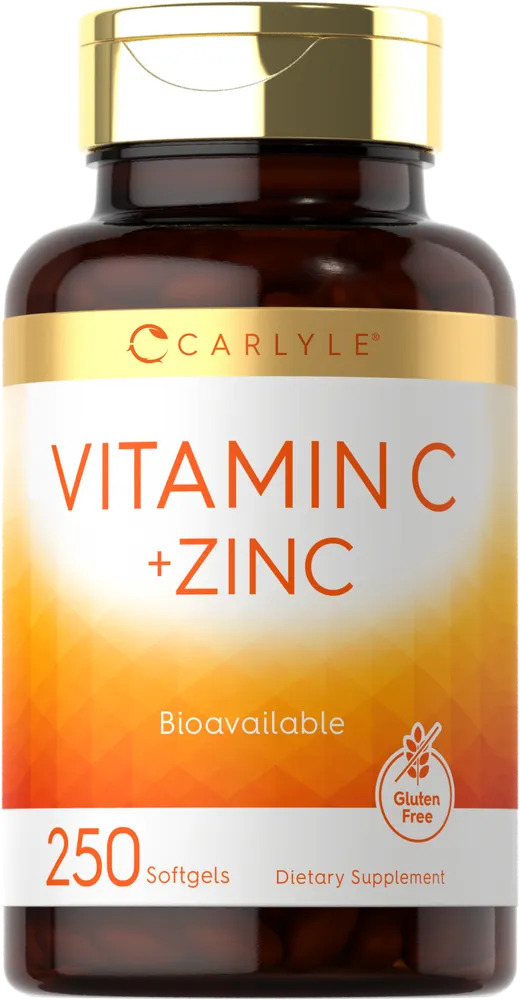 Vitamin C with Zinc 280mg 250 Softgels Value Size by Carlyle