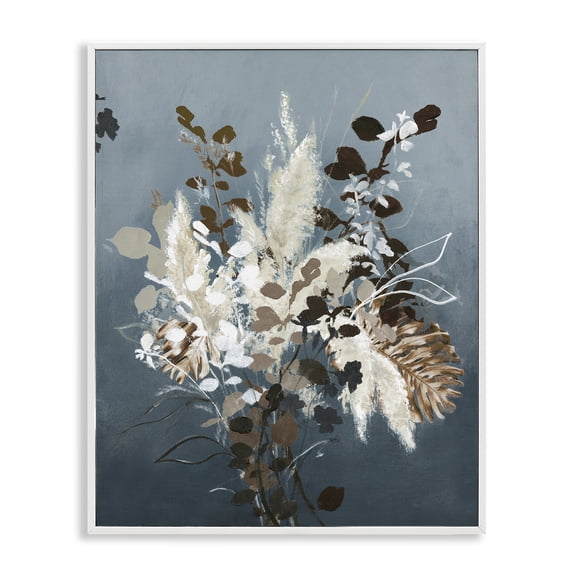 Stupell Industries Eclectic Modern Natural Floral Bouquet White Framed Giclee Art, 24 x 30, by Design Fabrikken