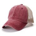 thumbnail image 2 of PMVFHDE Unisex Twill Baseball Cap Breathable Mesh Back Adjustable Sun Hat Solid Color Embroidery Outdoor Sport, 2 of 2