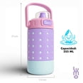 thumbnail image 2 of Termo Termico para Niños Charms Acero Inoxidable 12oz Pines lila, 2 of 7